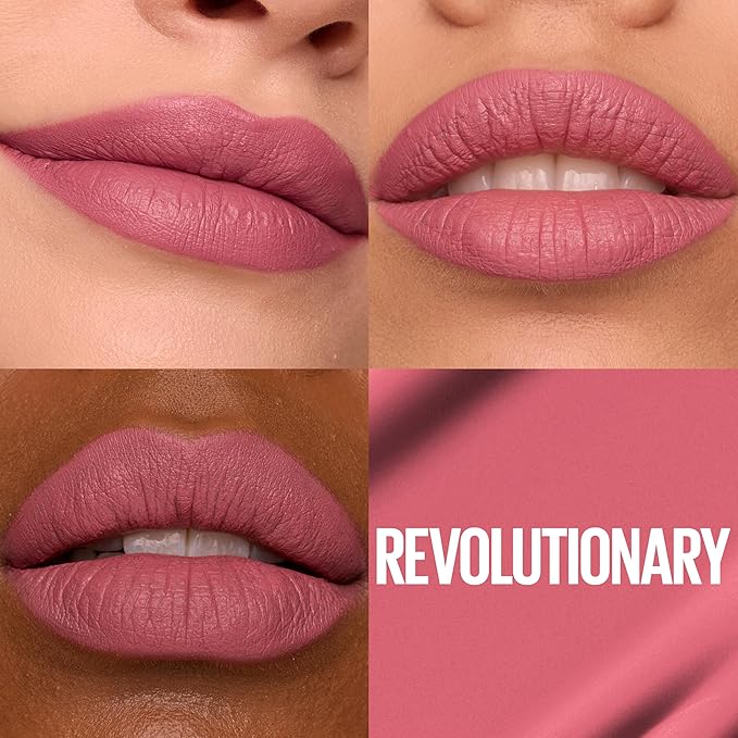 Maybelline Super Stay Matte Ink Liquid Lipstick Makeup, Long Lasting High Impact Color, Up to 16H Wear, Revolutionary, Light Mauve Pink, 1 Count, Packaging May Vary