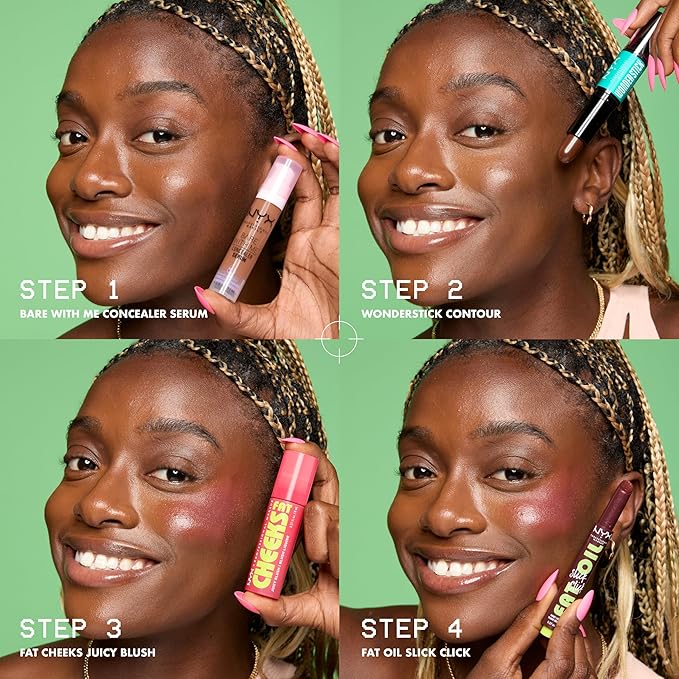 NYX PROFESSIONAL MAKEUP Fat Cheeks Liquid Blush, Buildable, Dewy Blush with Long-Lasting 12HR Wear - Papaya Plump (Soft Rose)