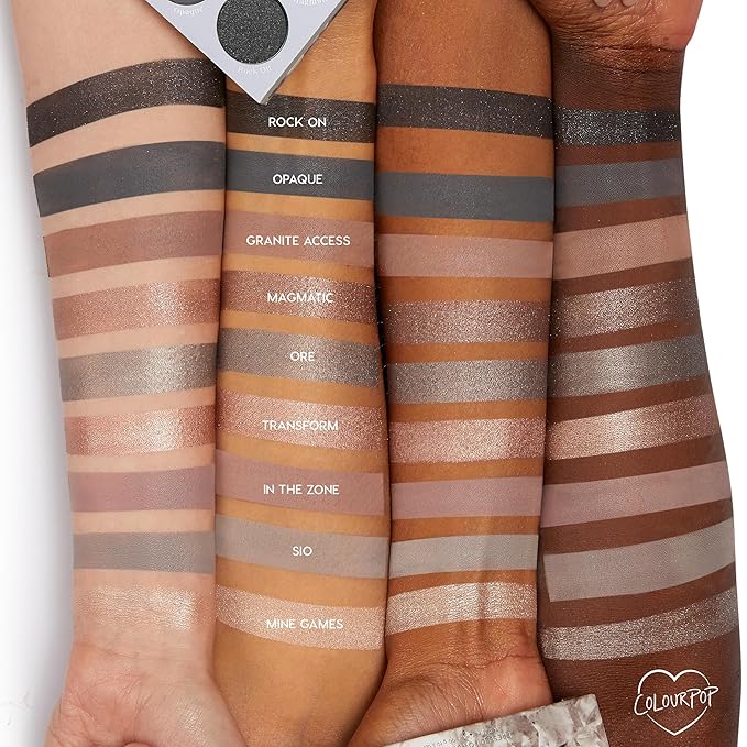 ColourPop Of Quartz Eyeshadow Palette - Neutral Taupe Palette with Metallic and Matte Finishes - High-Pigment Eye Makeup with a Long-Wearing Formula (0.3 oz)