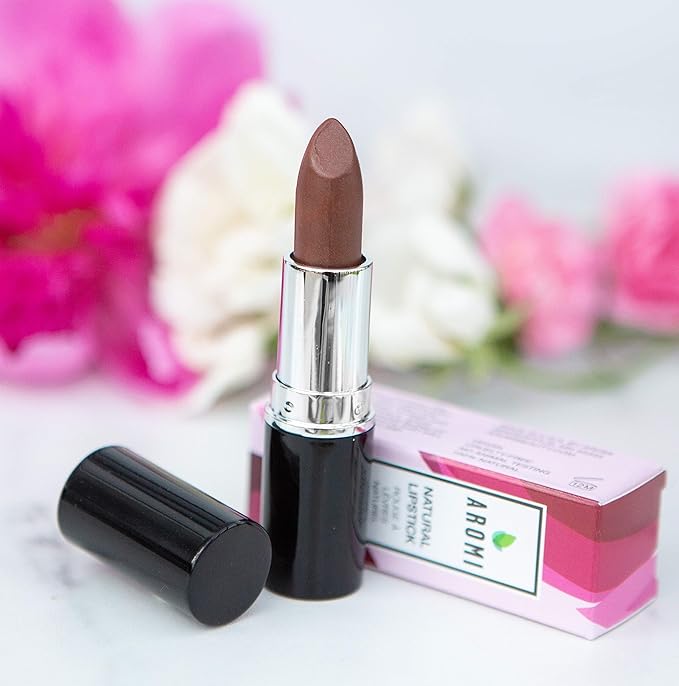 Natural Lipstick | Chocolate Brown Lipstick - Vegan and Cruelty-free Beauty - Moisturizing, Dye-free, Palm-free (Coffee Toffee)