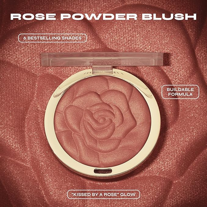 Milani Rose Blush, Powder Blush for Cheeks, Cruelty Free Makeup - Shape, Contour & Highlight Face for a Natural Matte Finish -Tea Rose