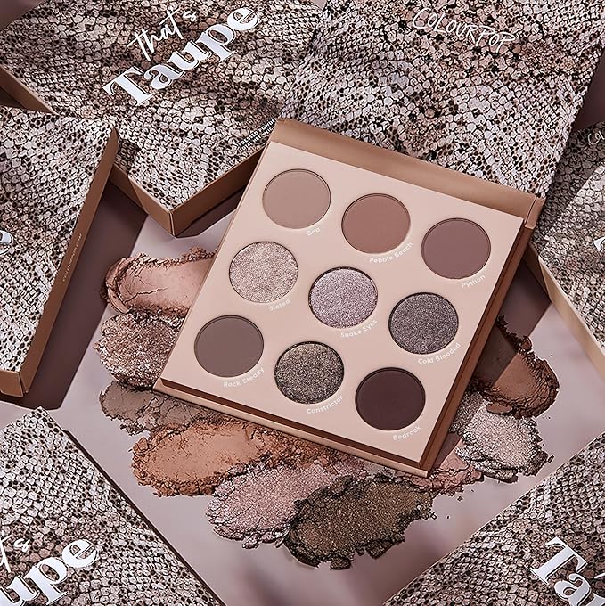 ColourPop That's Taupe Eyeshadow Palette - Cool-Toned Shadow Palette with Metallic and Matte Finishes - High-Pigment Eye Makeup with a Long-Wearing Formula (0.3 oz)