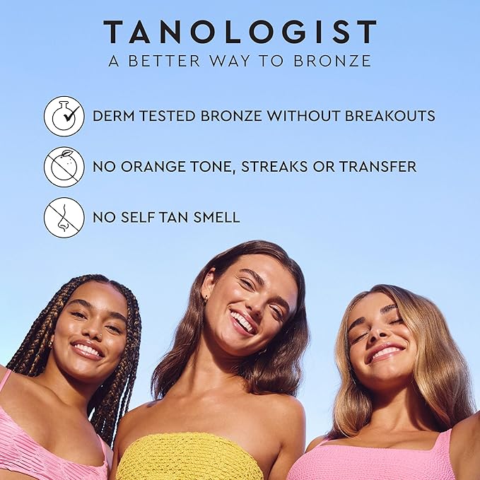 Tanologist Medium Self Tan Drops, Streak-Free Body & Face Tanning Drops, No Fake Tan Smell, For Moisturizer & Lotion, Bronzing Face Tanner, Skincare Ingredients, Travel Size, 0.50 fl. oz/15ml Bottle