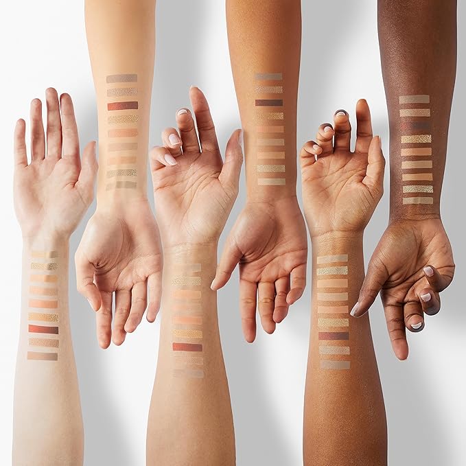 Kayswang 9 colors glitter eyeshadow palette makeup palette matte high pigment color cream texture natural eye shadow powder eye shadow palette in autumn and winter long lasting and waterproof (gold)