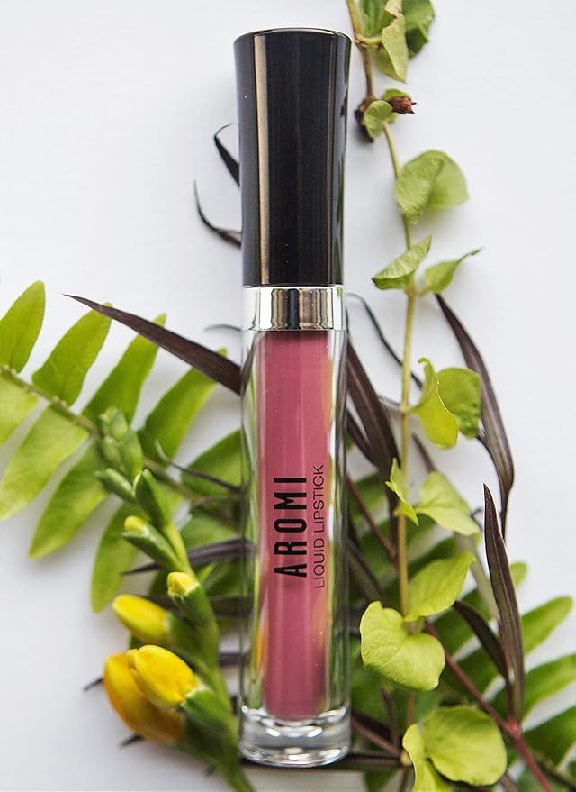 Aromi Dusty Rose Matte Liquid Lipstick | Universally Flattering Pink Lip Color, Vegan + Cruelty-free, Long-Lasting Makeup, All Day Night Lipstick (Rosy Rose)