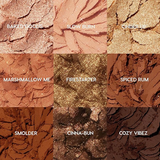 ColourPop Eyeshadow Palette - Eye Makeup Palette with Matte, Metallic, Matte Sparkle & Glitter Finishes - High-Pigment Eye Makeup with a Long-Wearing Formula - Feelin' Toasty (0.3 oz)