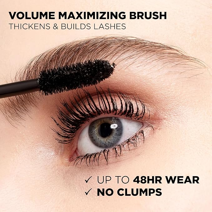 L’Oréal Paris Makeup Voluminous Original Waterproof Mascara, Black, 0.28 Fl Oz (Pack of 2)