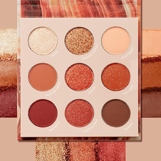 ColourPop Rock On Eyeshadow Palette - Warm, Earthy Terracotta Palette with Metallic and Matte Finishes - High-Pigment Eye Makeup with a Long-Wearing Formula (0.3 oz)