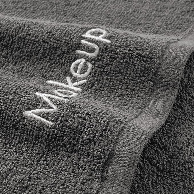 Arkwright Makeup Towels - Bulk Case of 144 - Soft & Gentle Cotton Washcloth Face Make Up Remover, Reusuable Eraser Cloth Essentials for Hosts & Artists, 13 x 13 in, Grey