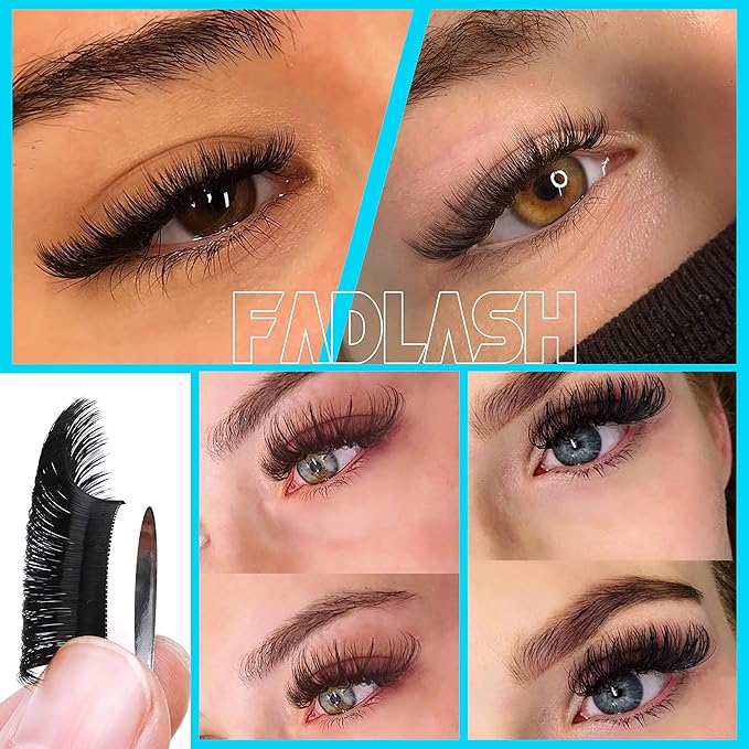 Volume Lash Extensions DD Curl 13mm 0.07mm 2D~20D Easy Fan Volume Lashes by FADLASH