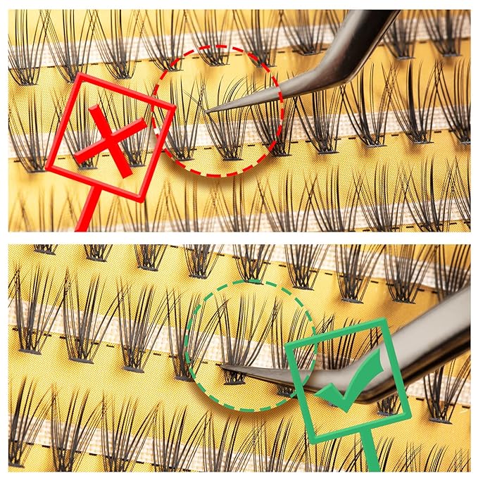 20D Lash Clusters, Individual Lashes, 240 Pcs Individual Lash Extensions, Volume Soft Lightweight Thickness 0.07mm C Curl False Eyelashes 10/11/12/13/14mm (10-14mm, Mixed）