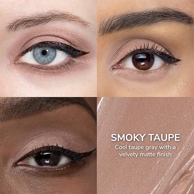 ShadowSense EyeShadow, Smoky Taupe, 0.14 Oz, Matte Cream to Powder Eyeshadow, Long-Lasting, Anti-Aging, Waterproof, Smudge-Proof Formula for Flawless All-Day Wear