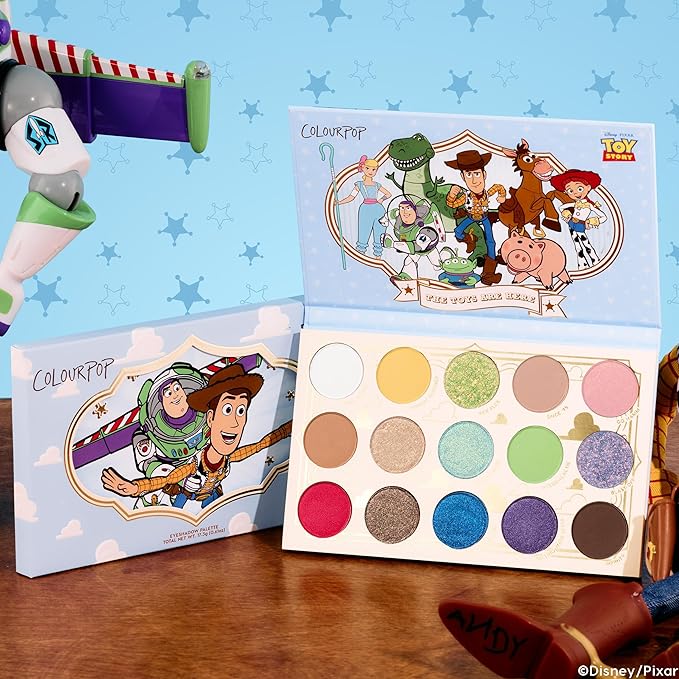 ColourPop x Toy Story Eyeshadow Palette - Multi-Colored, Limited Edition Makeup Palette with Matte & Matte Sparkle Finishes - Buildable, Blendable & High-Pigment Formula - The Toys Are Here (0.61 oz)