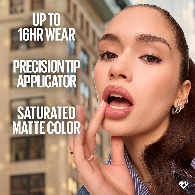 MAYBELLINE Super Stay Matte Ink Liquid Lipstick Makeup, Long Lasting High Impact Color, Up to 16H Wear, Charmer (Midtone Mauvy Brown)