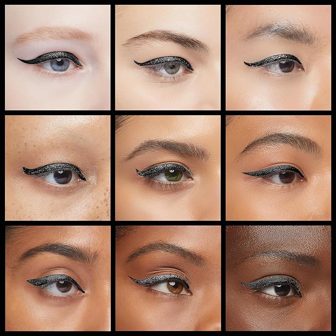 EPILYNX Waterproof Eyeliner - Smudge-Proof Liquid Eyeliner Pen with Precision Tip for Smooth, Long-Lasting Application - Vegan, Hypoallergenic & Gluten-Free Eye Liner - 2mL Shimmer Black