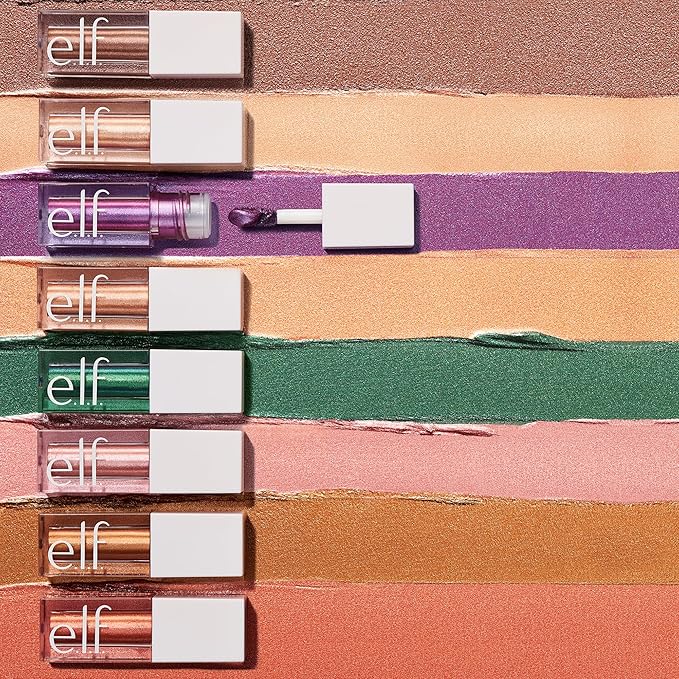 e.l.f. Liquid Metallic Eyeshadow, Quick-Drying, Long-Lasting, Gel-Based Formula For One-Swipe Pigmented Coverage, Vegan & Cruelty-Free, Aurora